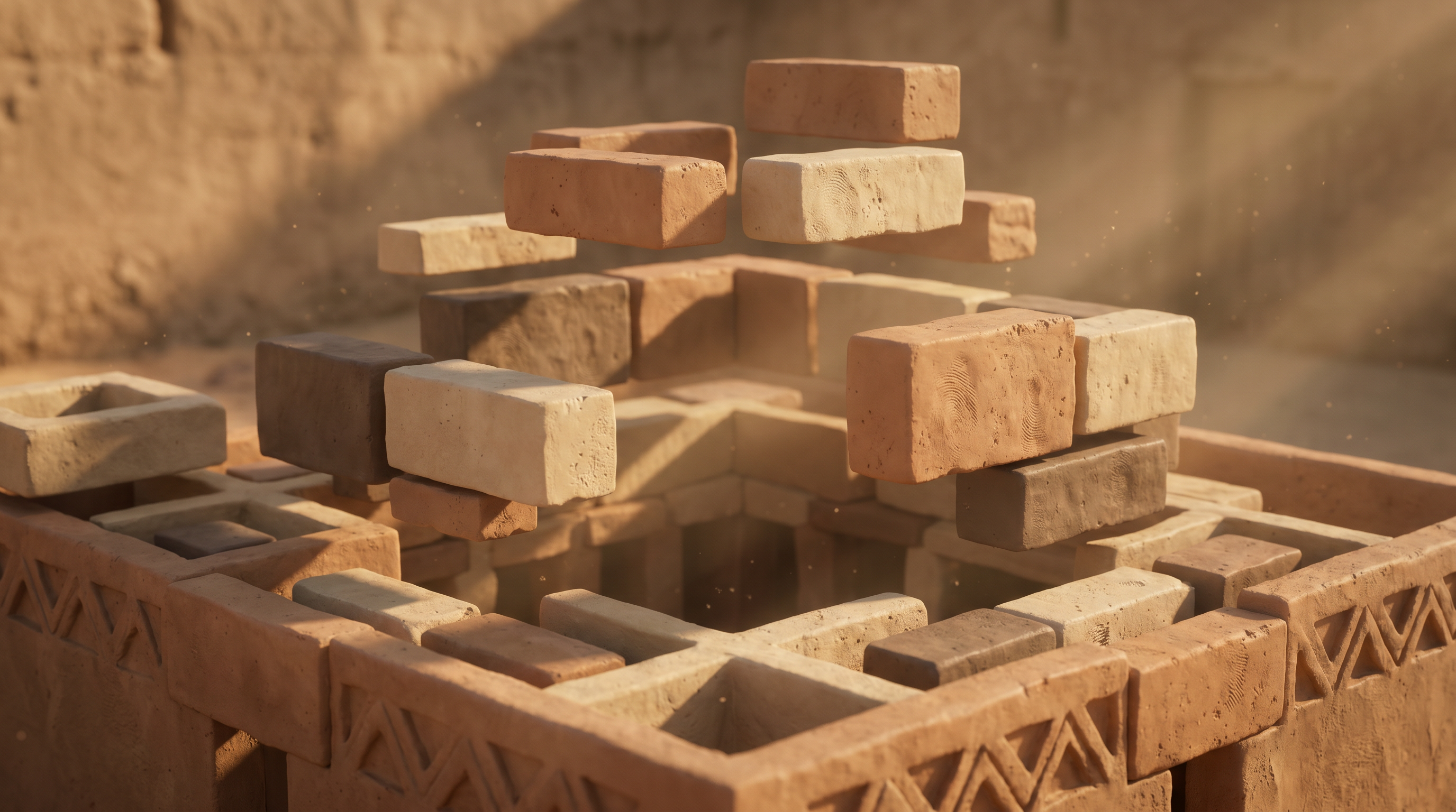 لبنات الطين والزخرفة النجدية